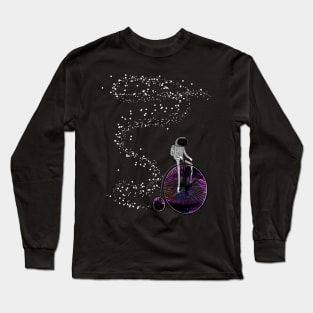 PENNY FARTHING SPACE CYCLE Long Sleeve T-Shirt